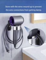 Wall-Mounted Hair Dryer & Straightener Stand (No Drilling Required) - Image 3