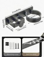 Wall-Mounted Hair Dryer & Straightener Stand (No Drilling Required) - Image 2