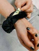 Velvet Hair Ring with Hidden Pocket