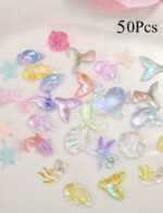 50pcs Ocean Series Nail Ornaments - Image 4